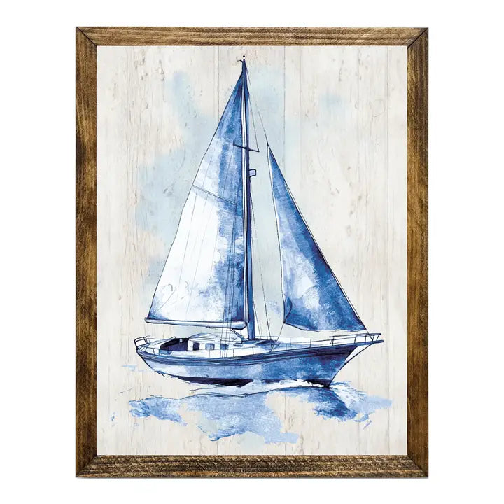 SIMPLE BLUE SAILBOAT