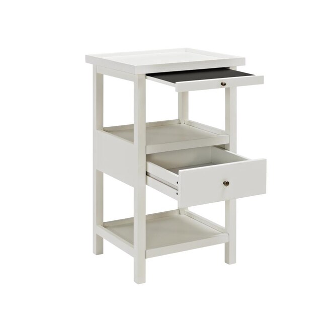 Palmer White Wood End Table