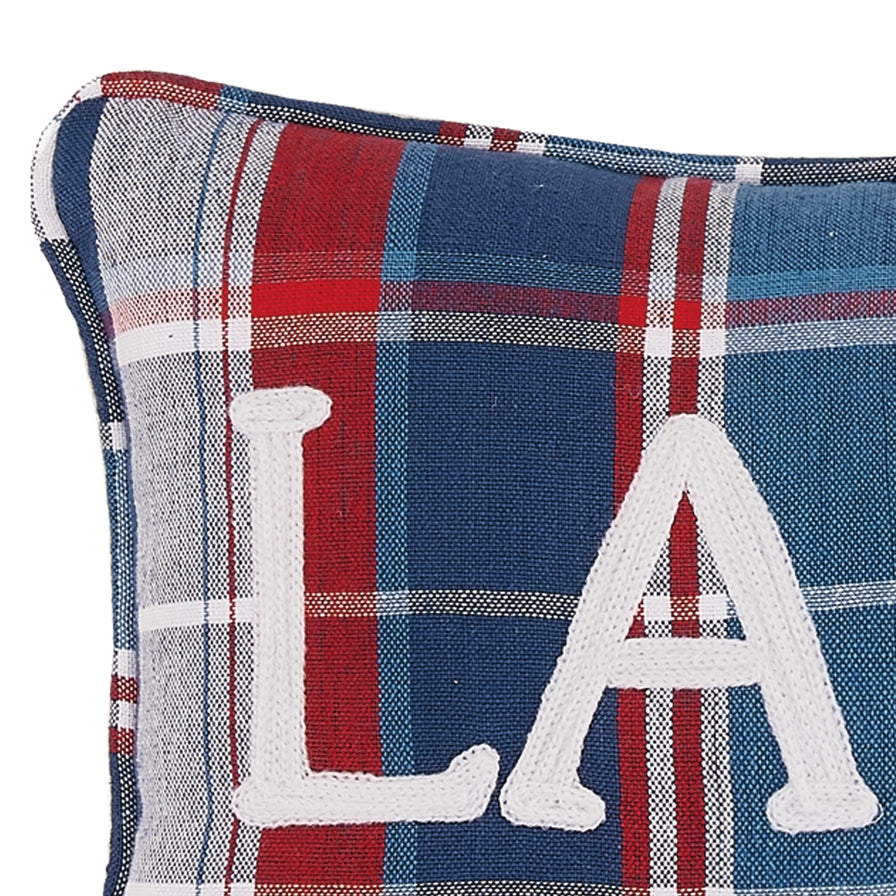 Picnic Plaid Lake Embroidered Pillow
