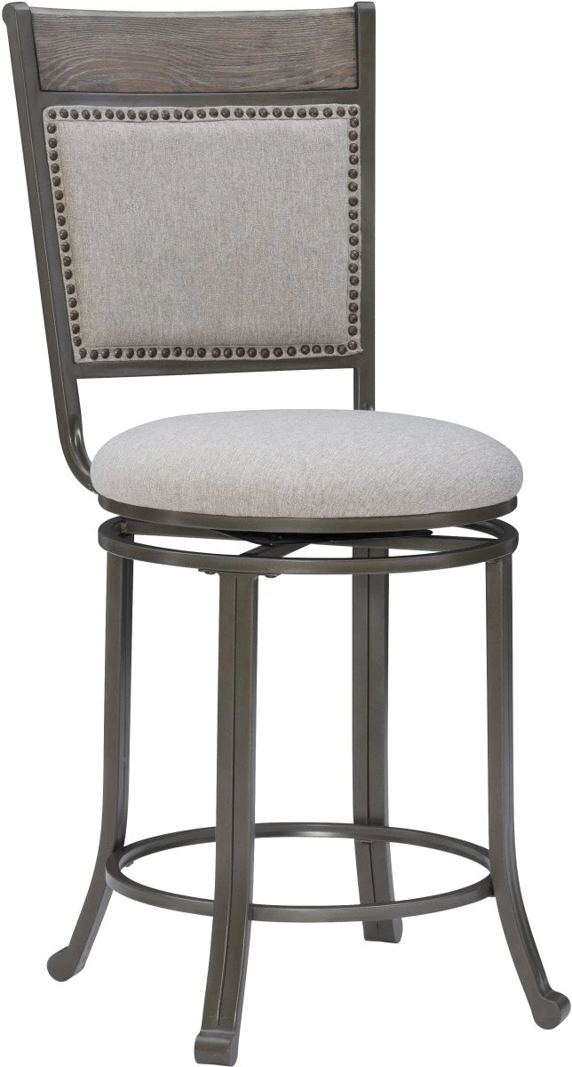 FRANKLIN COUNTER TABLE WITH 2 STOOLS - PEWTER