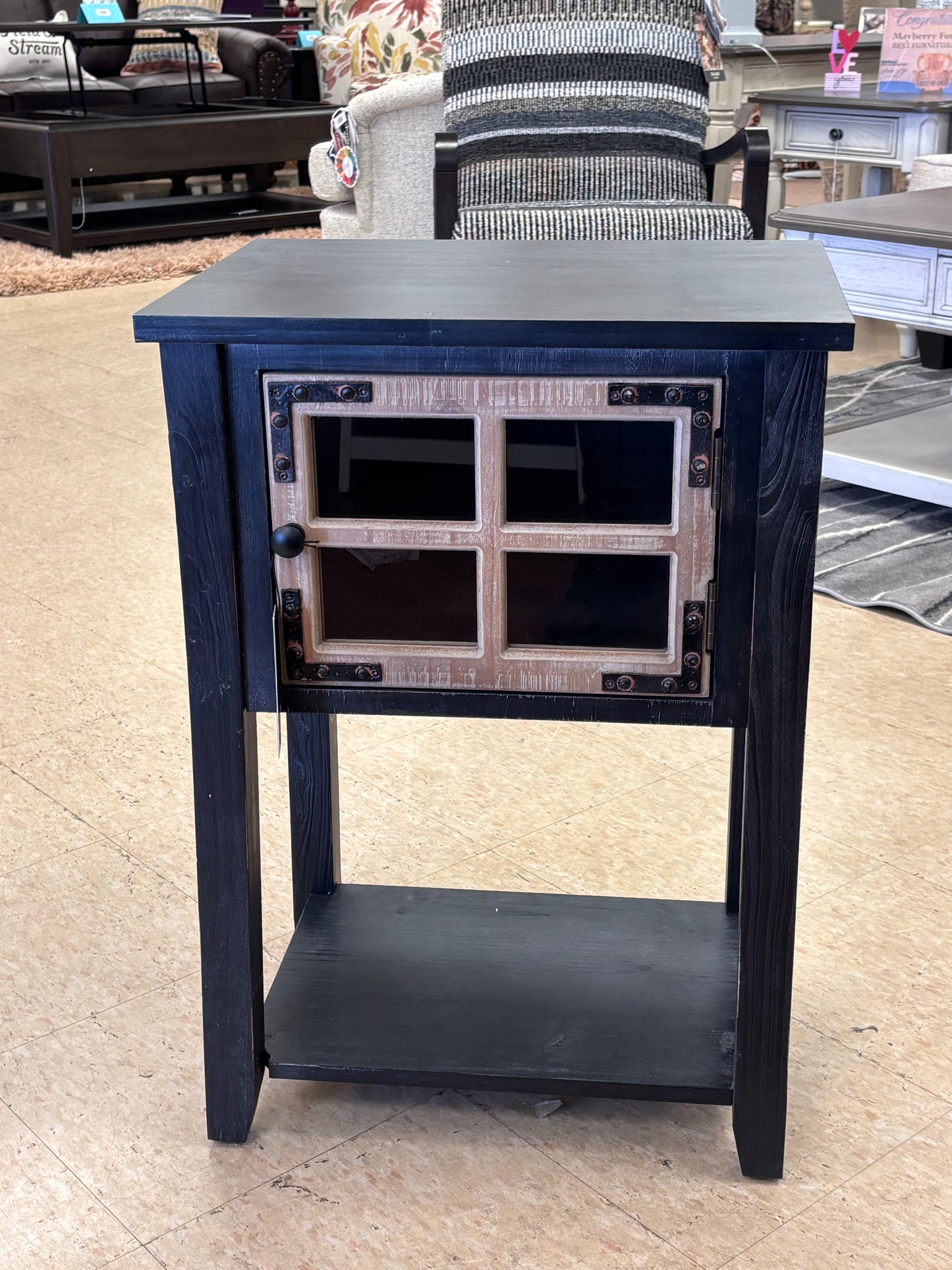 Side Table Antique Black