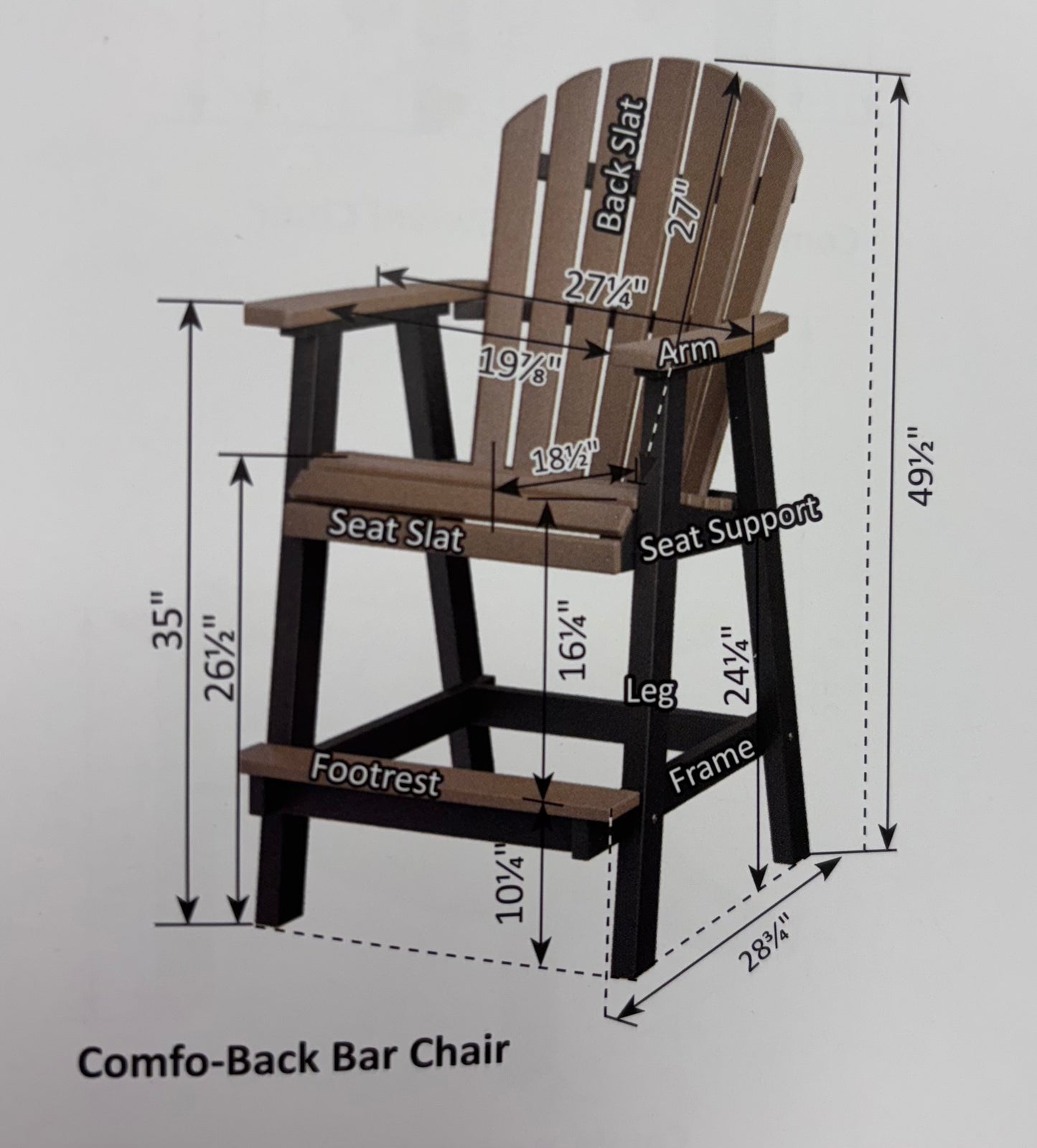 BERLIN GARDENS COMFO BACK BAR CHAIR