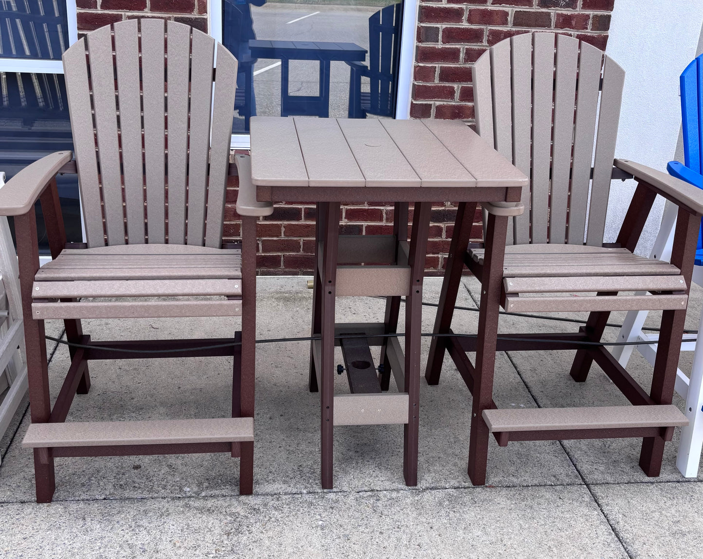 BG 3 PC BAR HEIGHT SET 28" SQUARE TABLE
