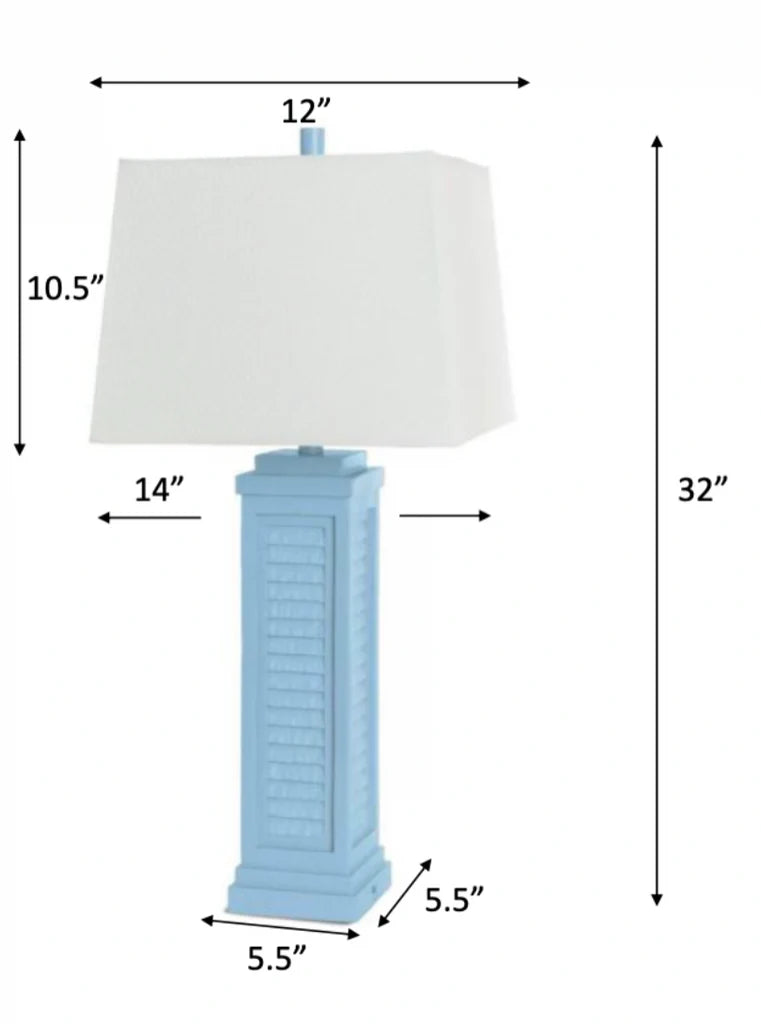 Shutter Table Lamp - Blue