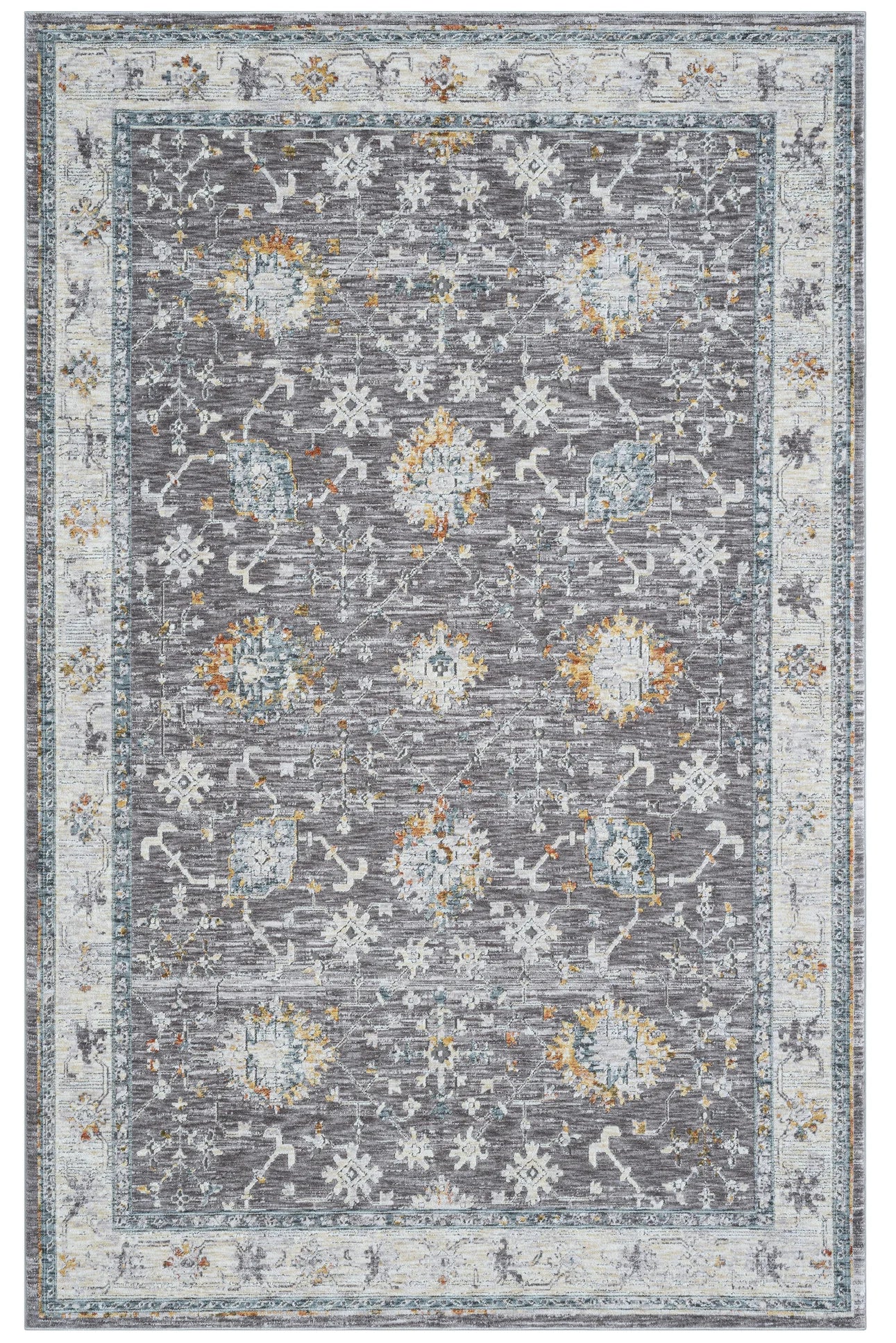 5' x 8' ALLUR Gray / Multi