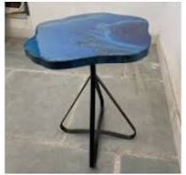 Aqua Waves Accent Table