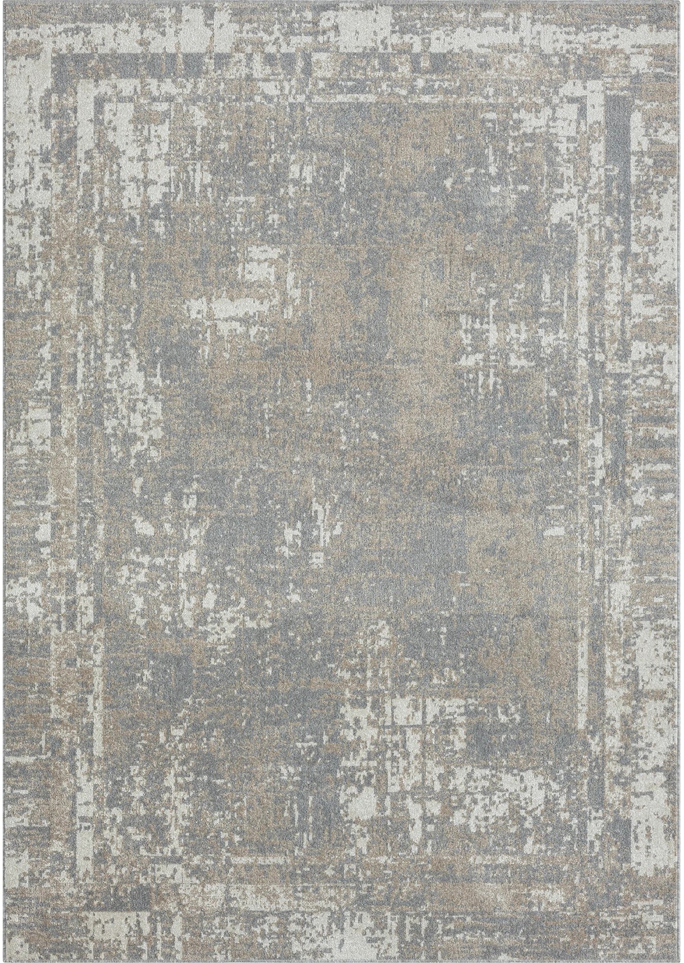 5'0" x 7'0" LANHM Beige / Gray