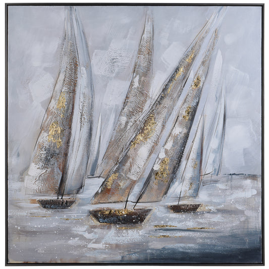 Sailboats 3D Oil Painting