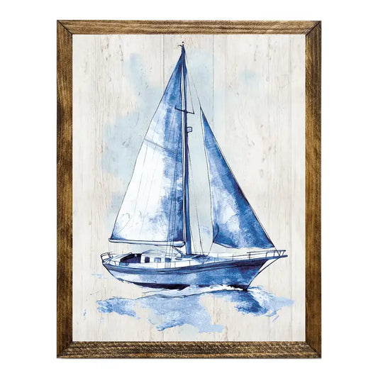 SIMPLE BLUE SAILBOAT