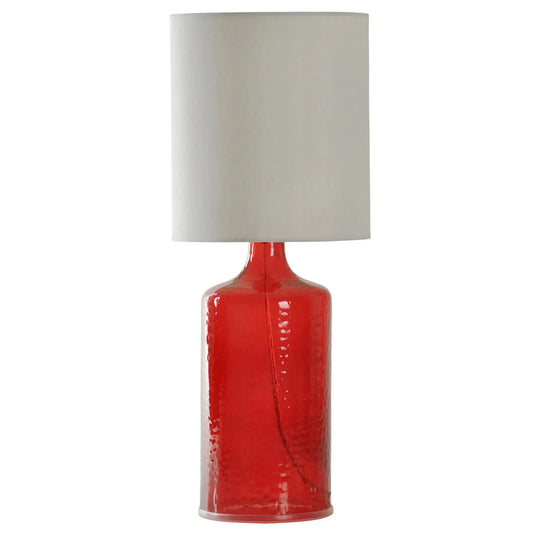 Red Seeded Glass Lamps