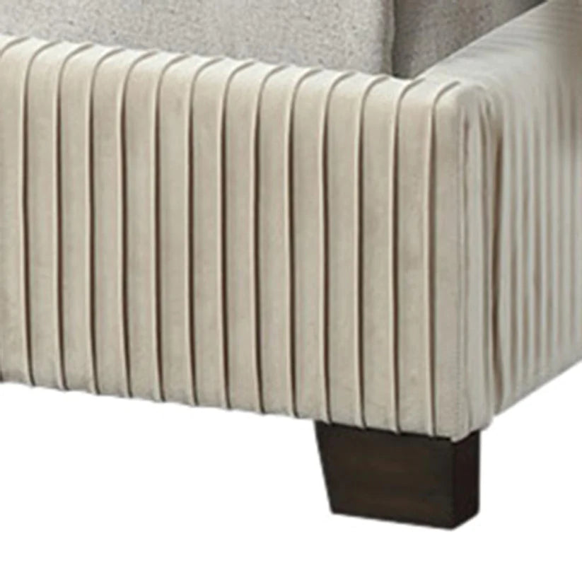 Luca Pleated Upholstered Bed in a Box