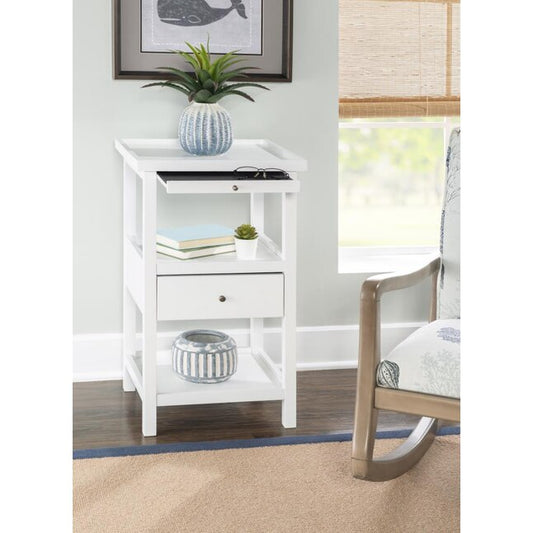 Palmer White Wood End Table