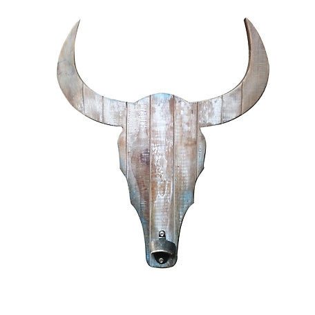 HORNS UP WOODEN WALL DECOR