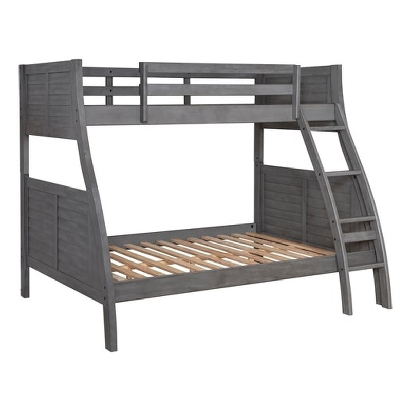 EASTON TWIN OVER FULL BUNK BED - GRAY