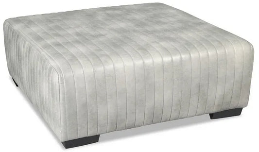 YELLOWSTONE QUILTED SMOKE OTTOMAN