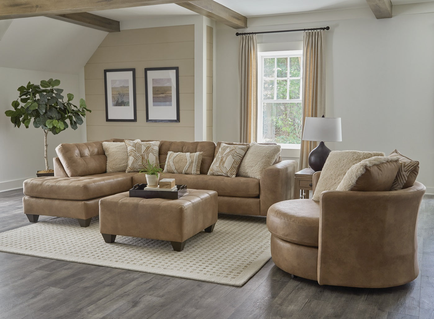 CROW CAMEL FANDANDO SECTIONAL WITH LEFT CHAISE '24