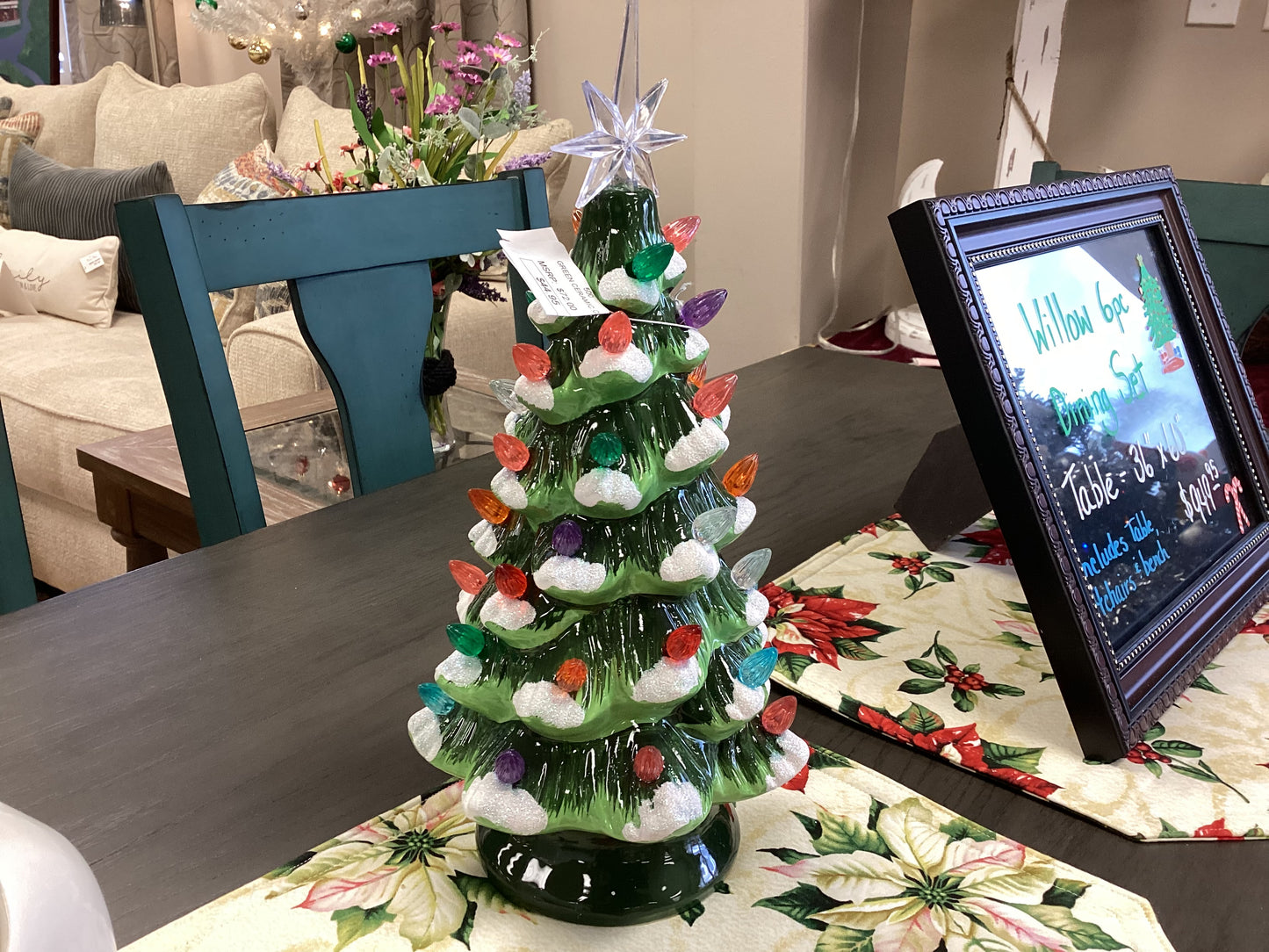 GREEN CERAMIC CHRISTMAS TREE