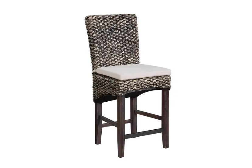 Pacific Storm Seagrass 44" Tall Counter Chair