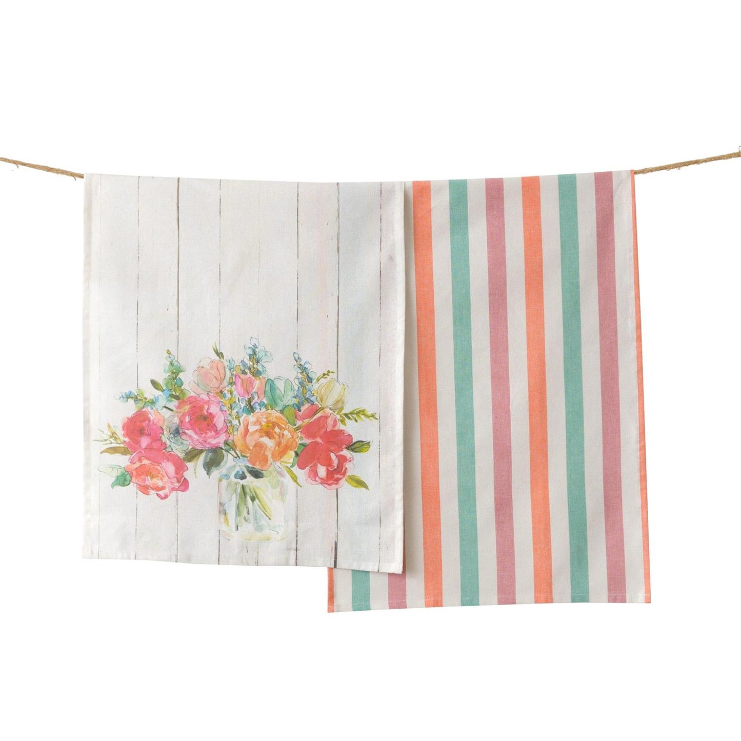 TEA TOWELS - WATERCOLOR FLOWERS