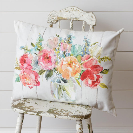 PILLOW-WATERCOLOR FLOWER