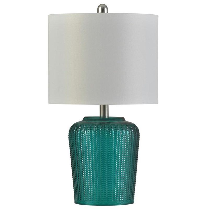 Turquoise Glass Lamp