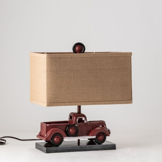 Vintage Red Truck Lamp