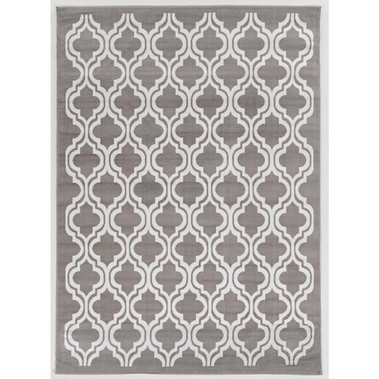 Capri Quatrafoil Grey & Cream 6.5x9.3