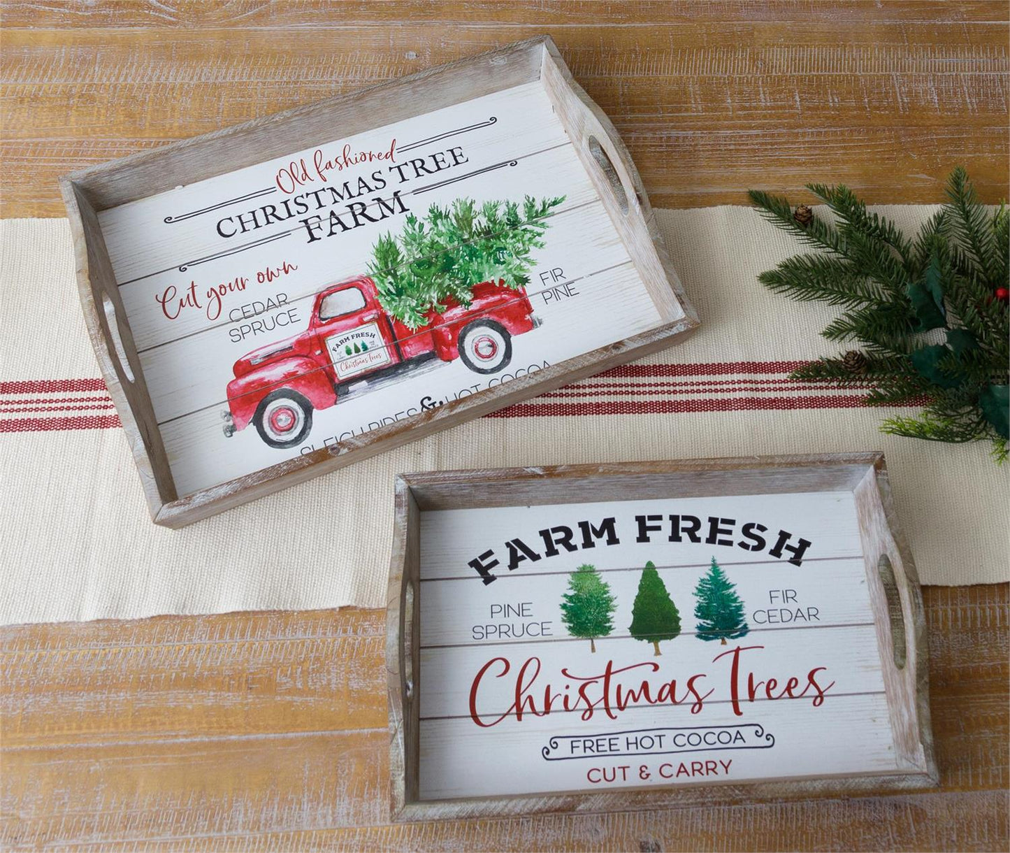 CHRISTMAS TREE FARM TRAYS