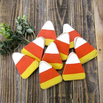 SMALL WOOD CANDY CORN