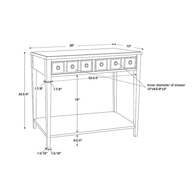 SADIE SMALL CONSOLE TABLE GRAY