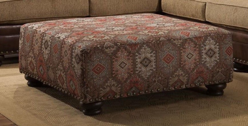 YELLOWSTONE CHOCOLATE OTTOMAN