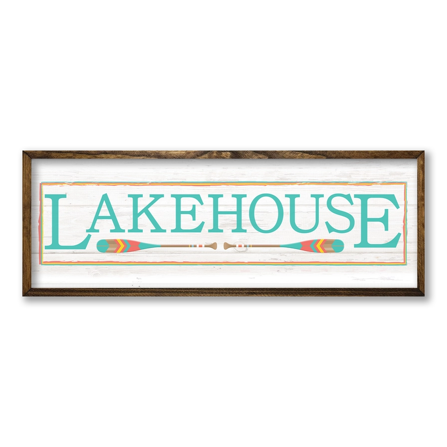 FRAMED LAKEHOUSE COLORFUL SM