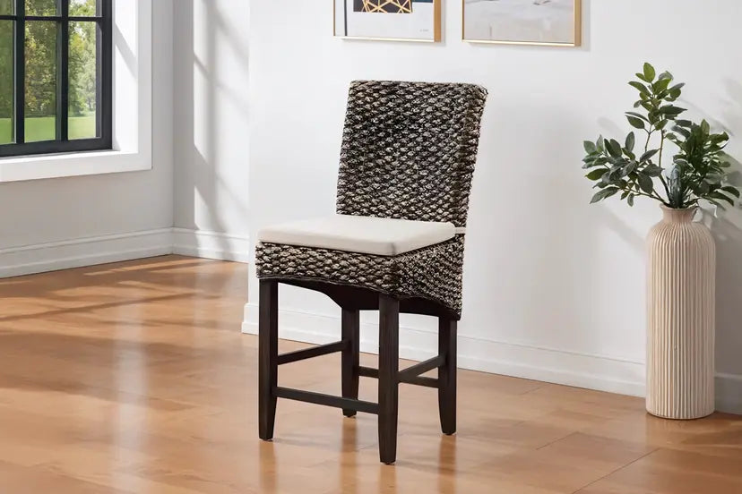 Pacific Storm Seagrass 44" Tall Counter Chair