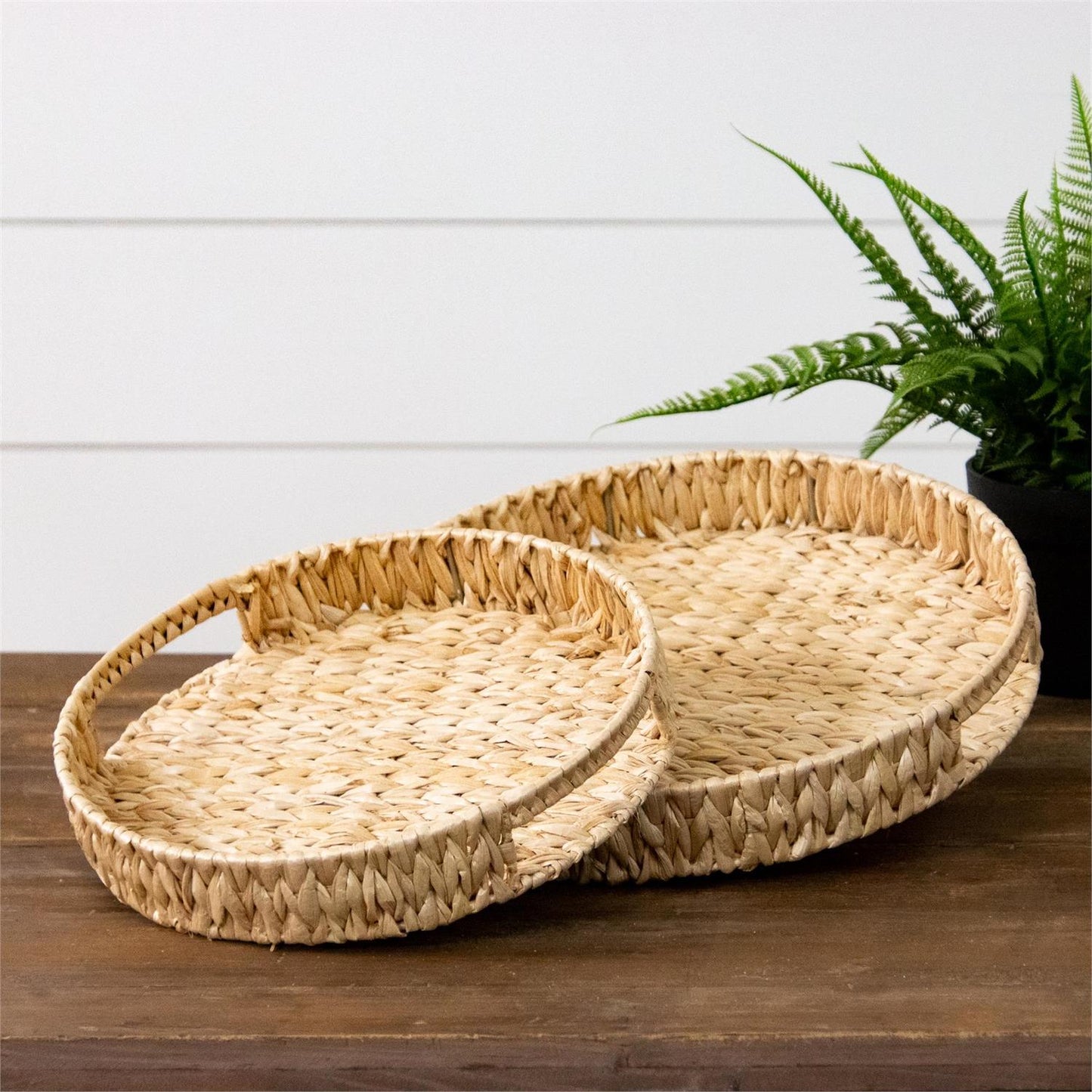 LARGE ROUND SEAGRASS TRAY