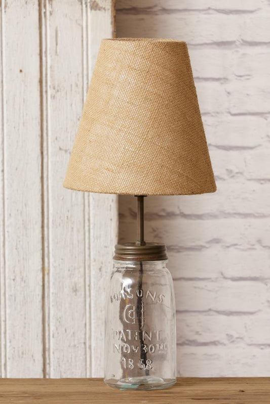 MASON JAR LAMP, CLEAR