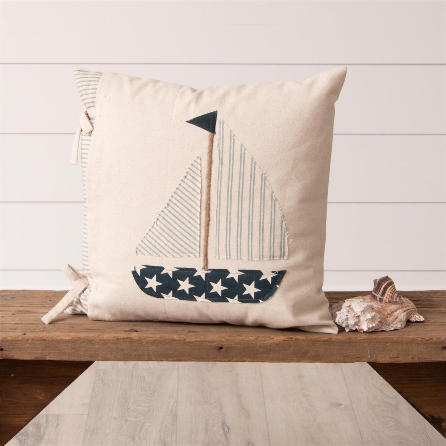 PILLOW WITH SLIP-SAIL BOAT