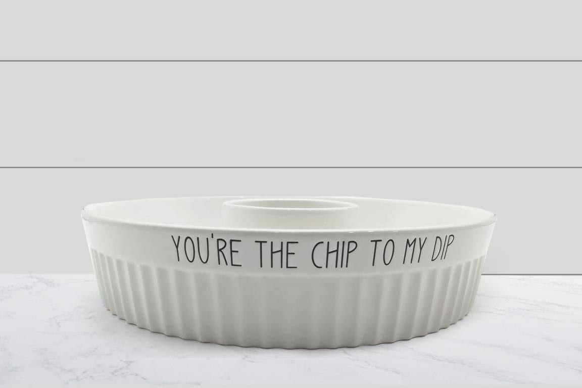 CHIP AND DIP BOWL