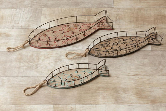 BASKET-FISH SET OF 3