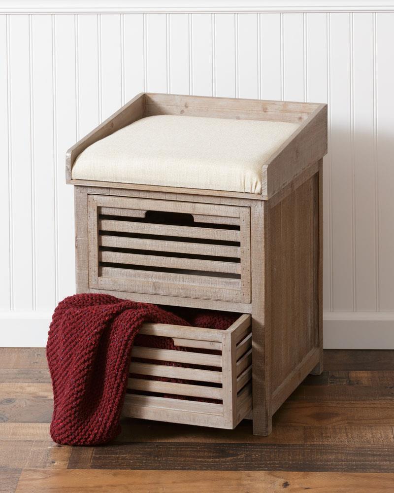 STORAGE STOOL-2 DRAWERS