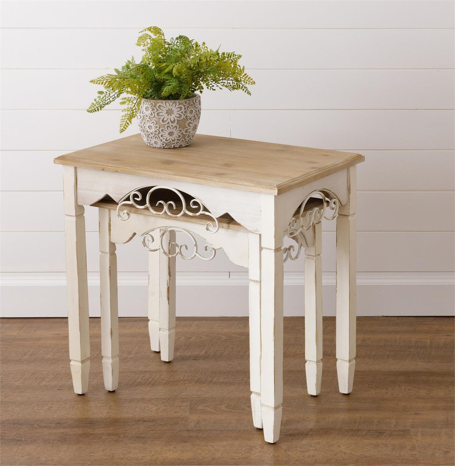 LARGE SCROLL DESIGN SIDE TABLE