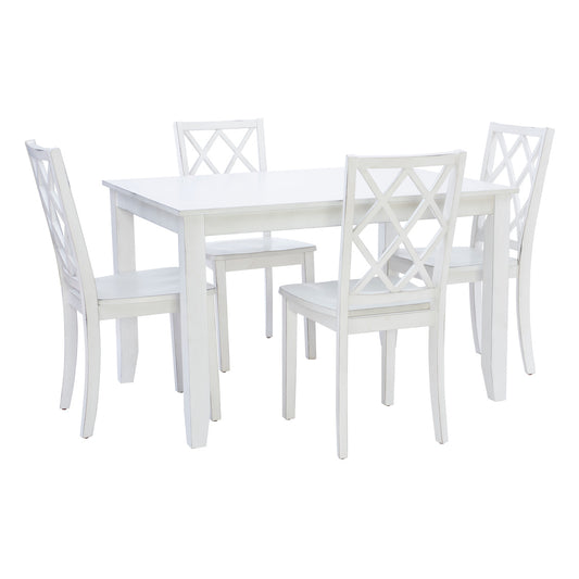 HENRICK WHITE 5PC DINING SET