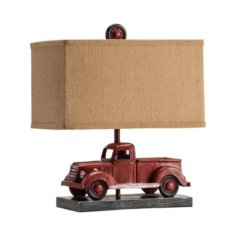 Vintage Red Truck Lamp