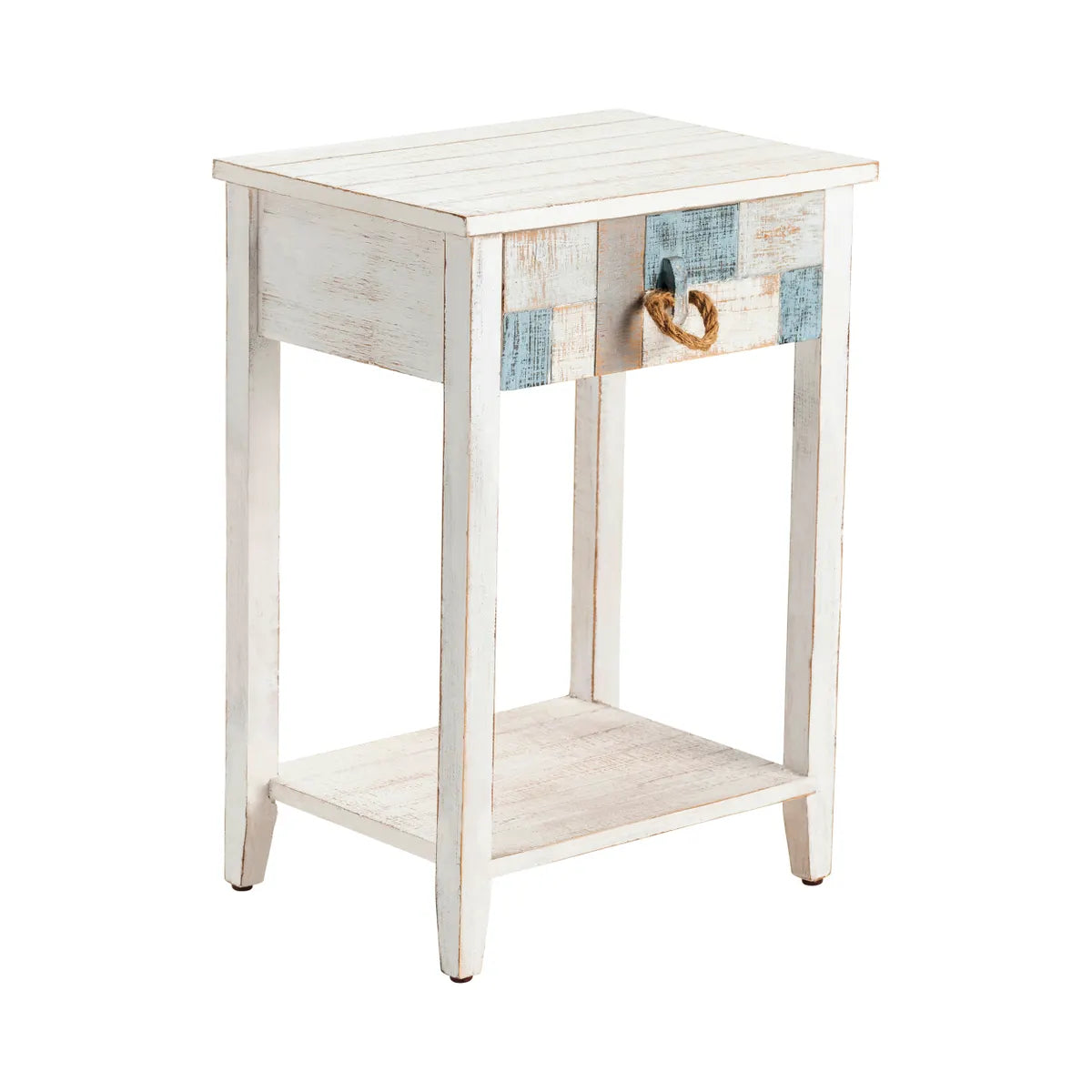 NAUTICAL PATCHWORK ACCENT TABLE