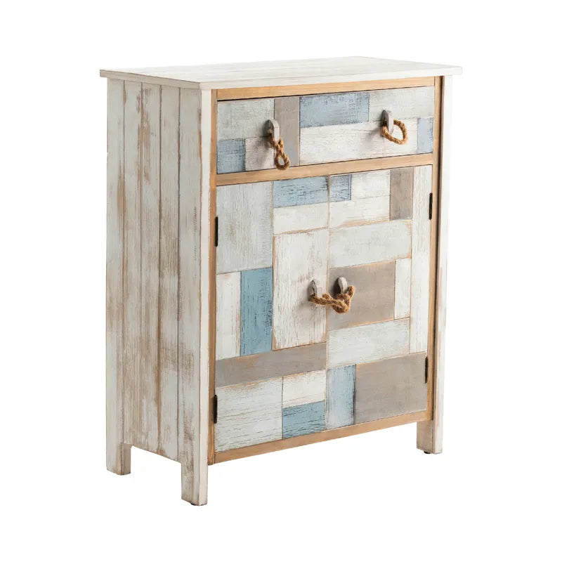 Nautical Patchwork Console Cabinet