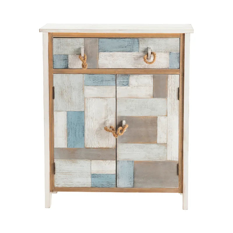 Nautical Patchwork Console Cabinet