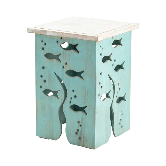 AQUARIUM SEAFOAM SQUARE ACCENT TABLE