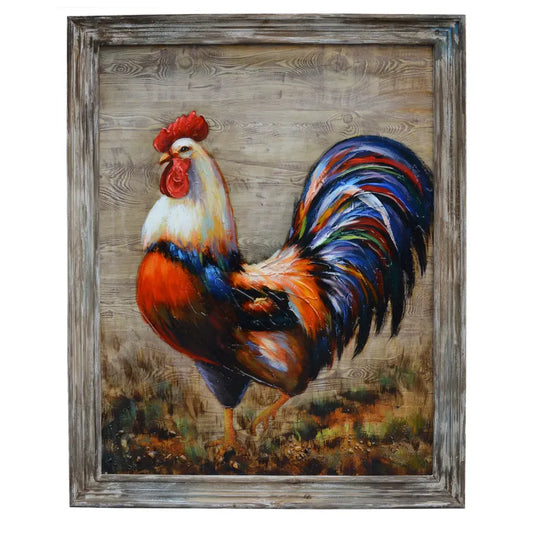 Proud Rooster Framed Painting