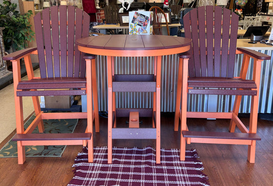 BG 3 PC BAR HEIGHT SETS W/38" ROUND TABLE