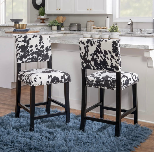 Udder madness counter stools black & white