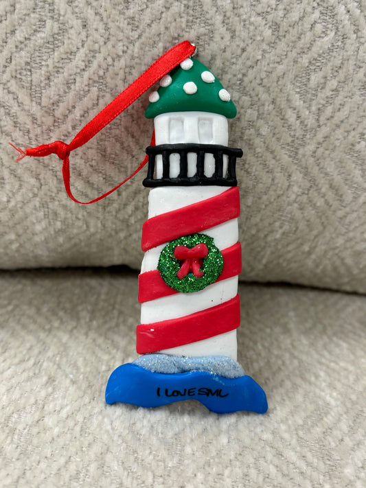 SML Clay lighthouse ornament